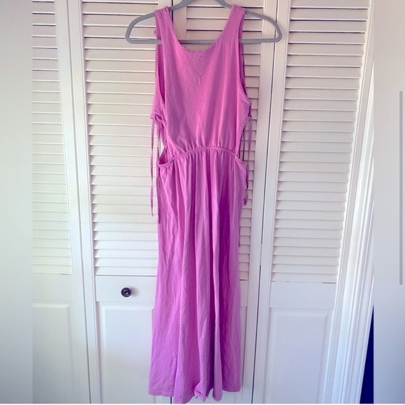 Zara | Cut Out Midi Halter Dress | Size Medium | Pink | 100% Cotton | $30.00 - Picture 3 of 6